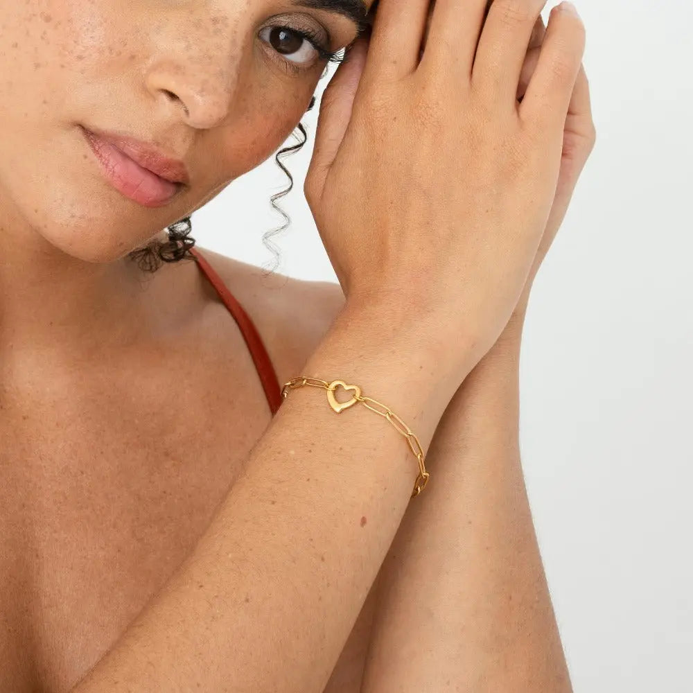 Bracelet Trombone Cœur Ouvert
