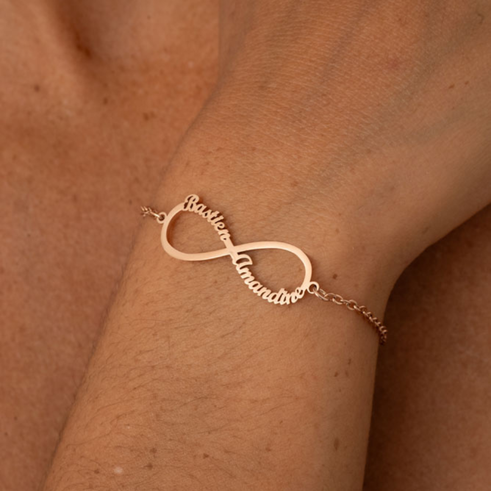 Bracelet Double Prénoms Infini