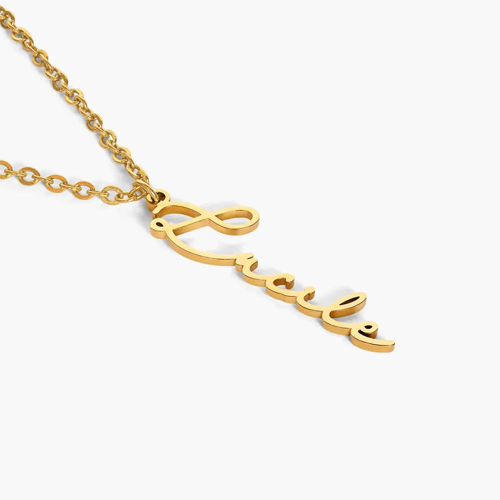 Collier Prénom Vertical Signature – Mila Sola FR